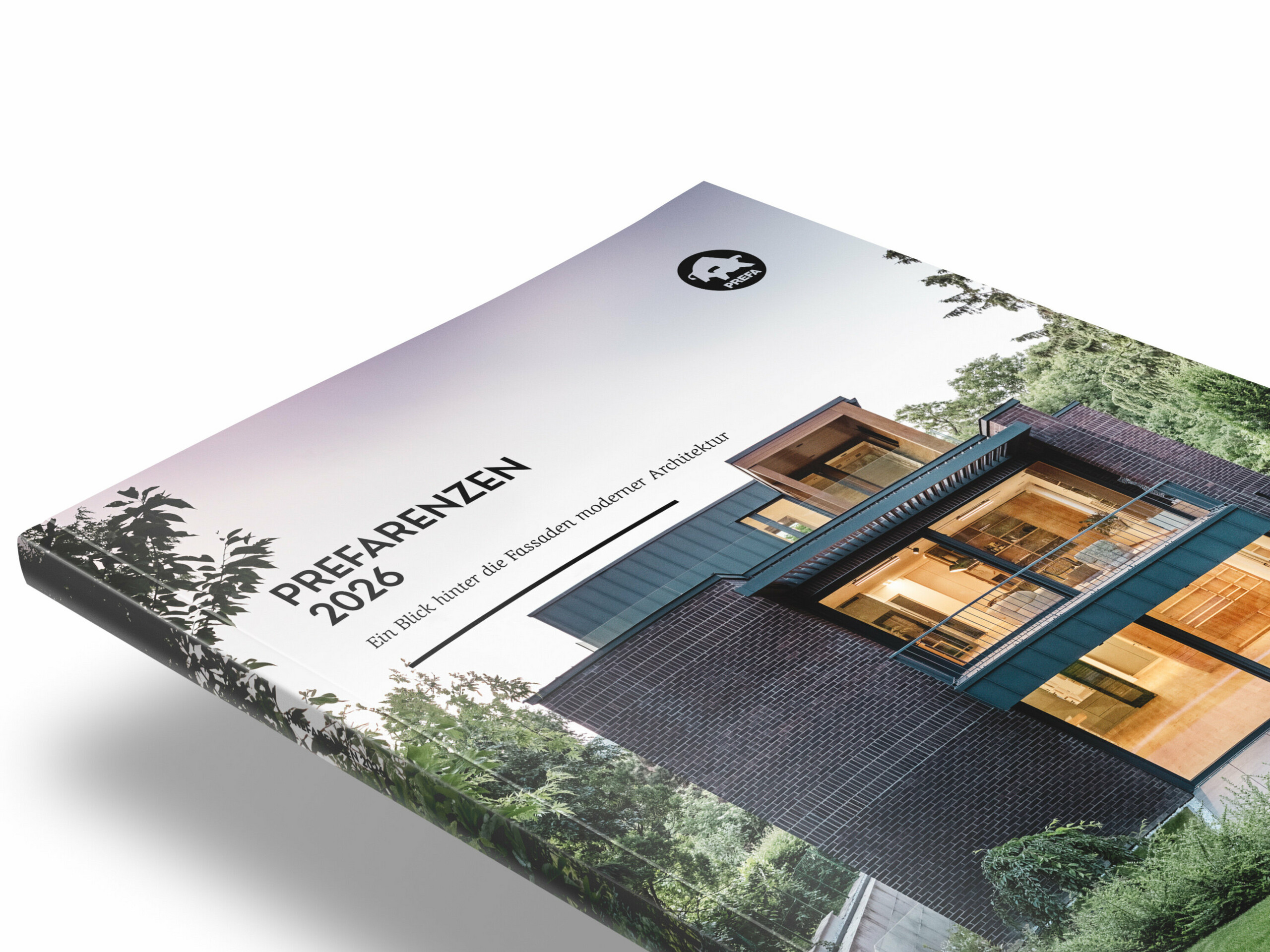 Obrázek knihy PREFARENZEN pro rok 2023 na bílém pozadí. Dům PREFARENZEN je zobrazen na obálce.