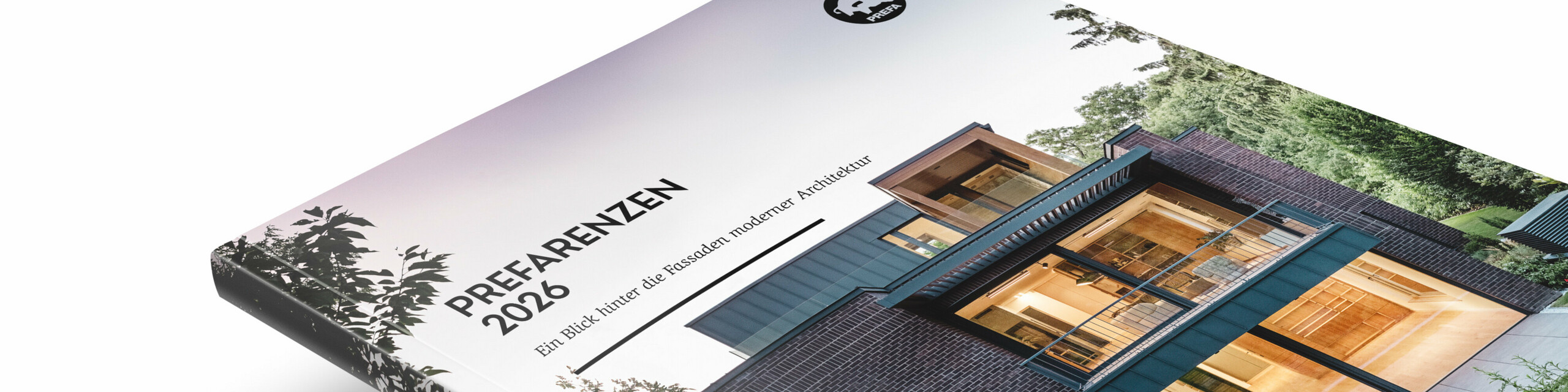 Obrázek knihy PREFARENZEN pro rok 2023 na bílém pozadí. Dům PREFARENZEN je zobrazen na obálce.