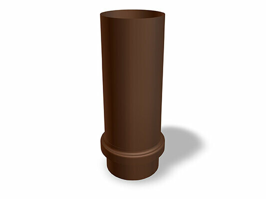 Přechodný kus posuvný PREFA, dostupný ve velikostech Ø 80, 100 a 120 mm, slouží k flexibilnímu a bezpečnému spojení trubek odtokového systému.