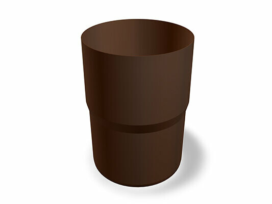 Hrdlové spoje PREFA, dostupné ve velikostech Ø 60, 80, 100, 120 a 150 mm, ideální pro spojování trubek ve střešních a fasádních systémech.