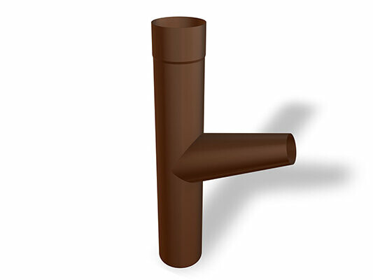 Kónická odbočka kruhového svodu PREFA, Ø 100 x 50-75 mm, umožňuje flexibilní přechod mezi trubkami různých průměrů v odvodňovacích systémech střech.