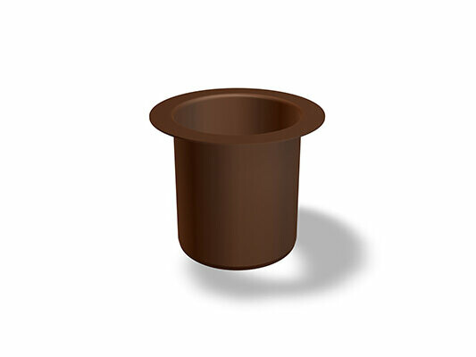 PREFA hrdlo žlabu k nalepení, Ø 58 mm, vhodné pro PREFA kruhový svod Ø 60 mm, ideální pro spolehlivé spojení trubek ve venkovním prostředí.